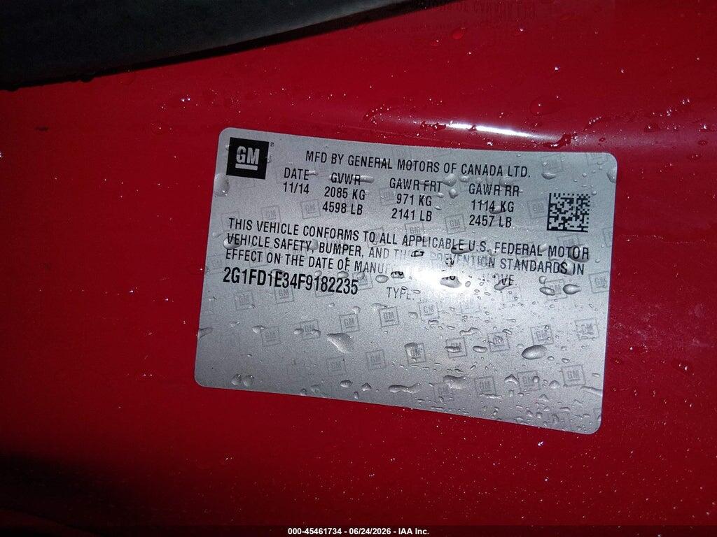 2G1FD1E34F9182235 2015 CHEVROLET CAMARO photo no. 9