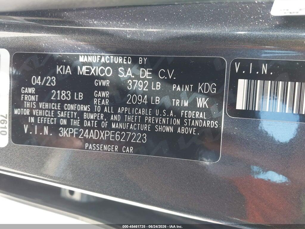 3KPF24ADXPE627223 2023 KIA FORTE photo no. 9