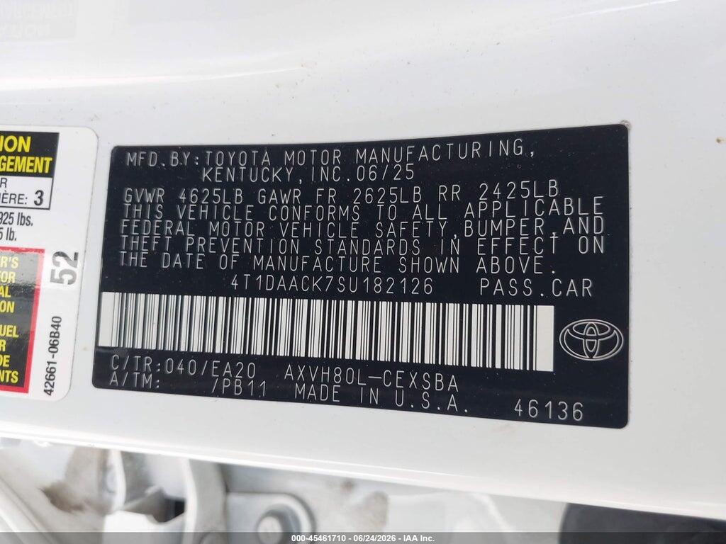 4T1DAACK7SU182126 2025 TOYOTA CAMRY photo no. 9
