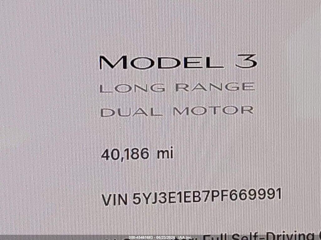 5YJ3E1EB7PF669991 2023 TESLA MODEL 3 photo no. 7