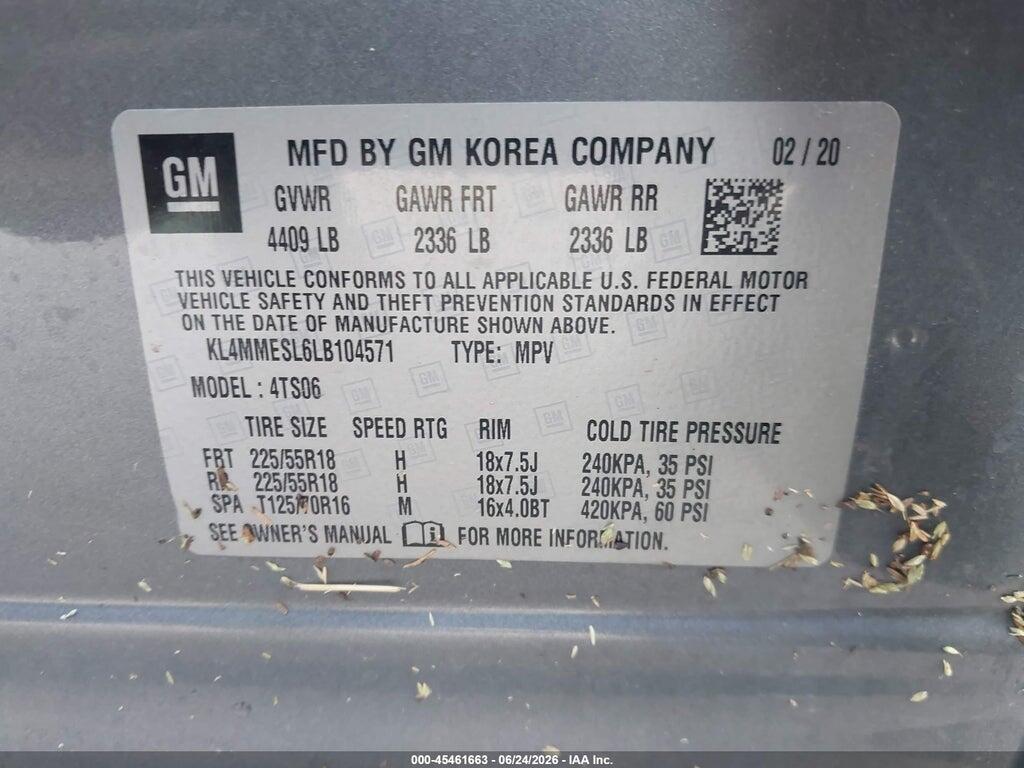 KL4MMESL6LB104571 2020 BUICK ENCORE GX photo no. 9