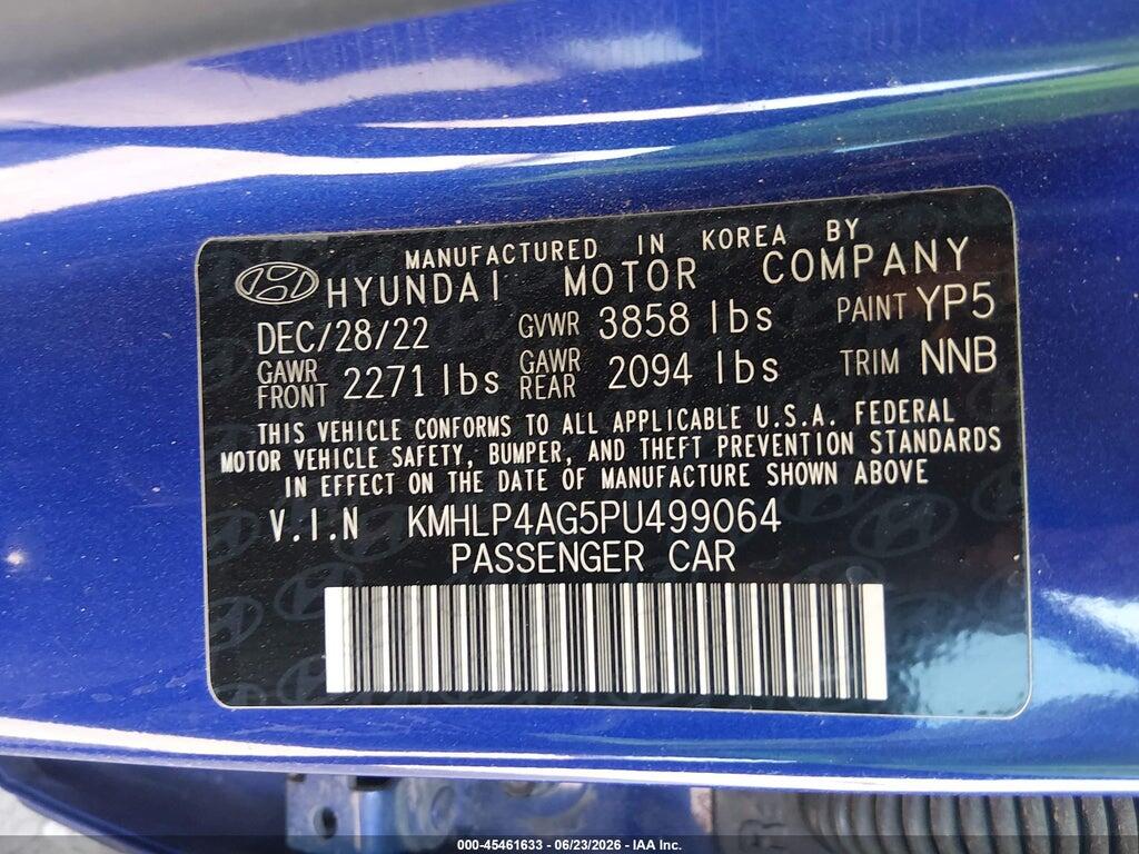 KMHLP4AG5PU499064 2023 HYUNDAI ELANTRA photo no. 9