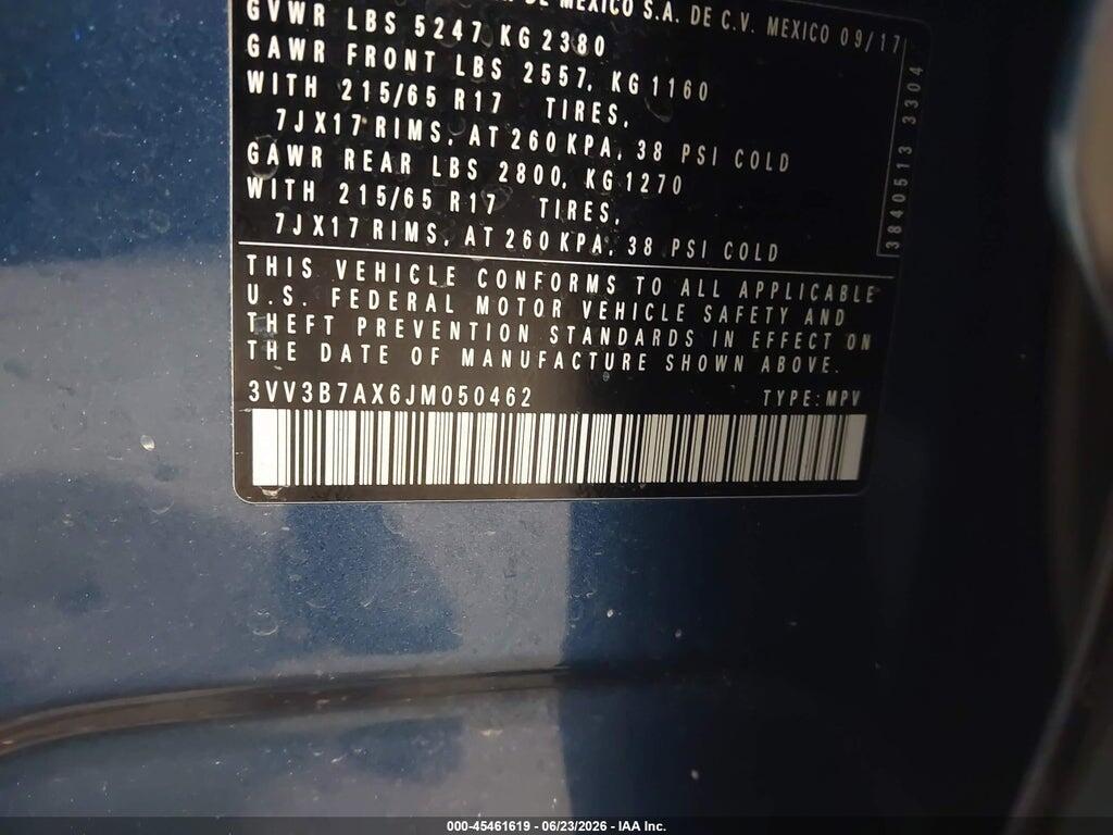 3VV3B7AX6JM050462 2018 VOLKSWAGEN TIGUAN photo no. 9