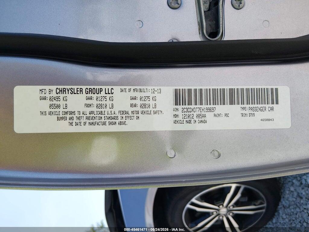 2C3CDXDT7EH199697 2014 DODGE CHARGER photo no. 9
