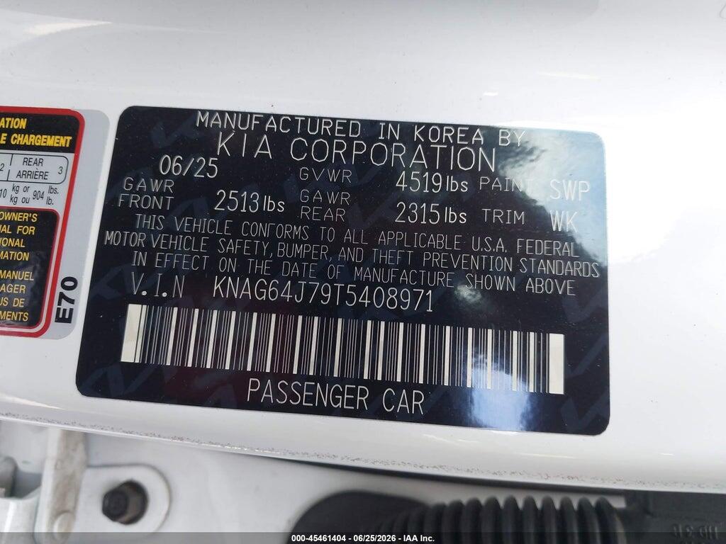 KNAG64J79T5408971 2026 KIA K5 photo no. 9