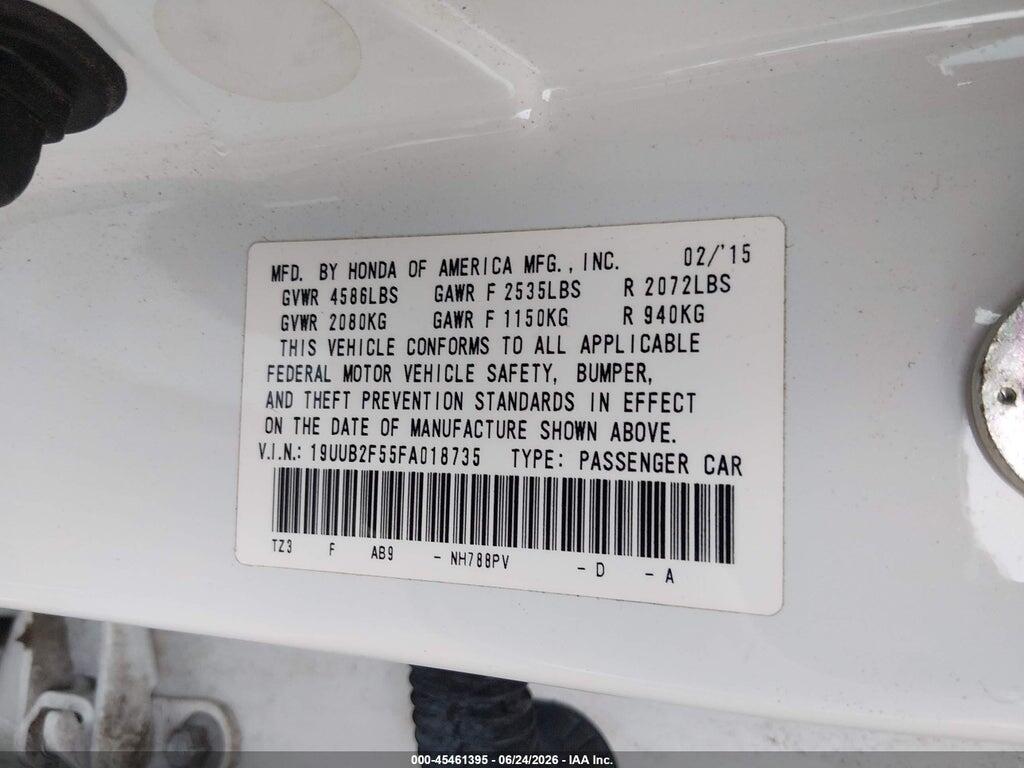 19UUB2F55FA018735 2015 ACURA TLX photo no. 9