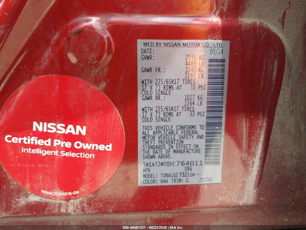 5N1AT2MT0FC764011 2015 NISSAN ROGUE photo no. 9