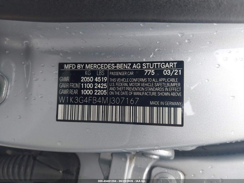 W1K3G4FB4MJ307167 2021 MERCEDES-BENZ A 220 photo no. 9