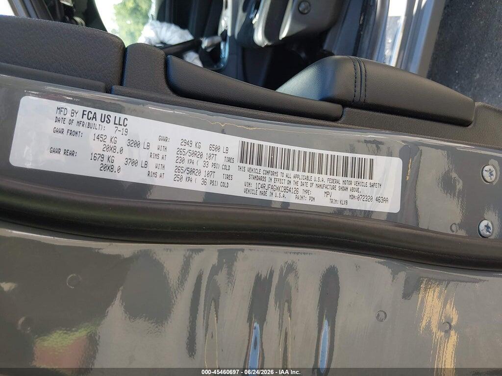 1C4RJFAGXKC854126 2019 JEEP GRAND CHEROKEE photo no. 9