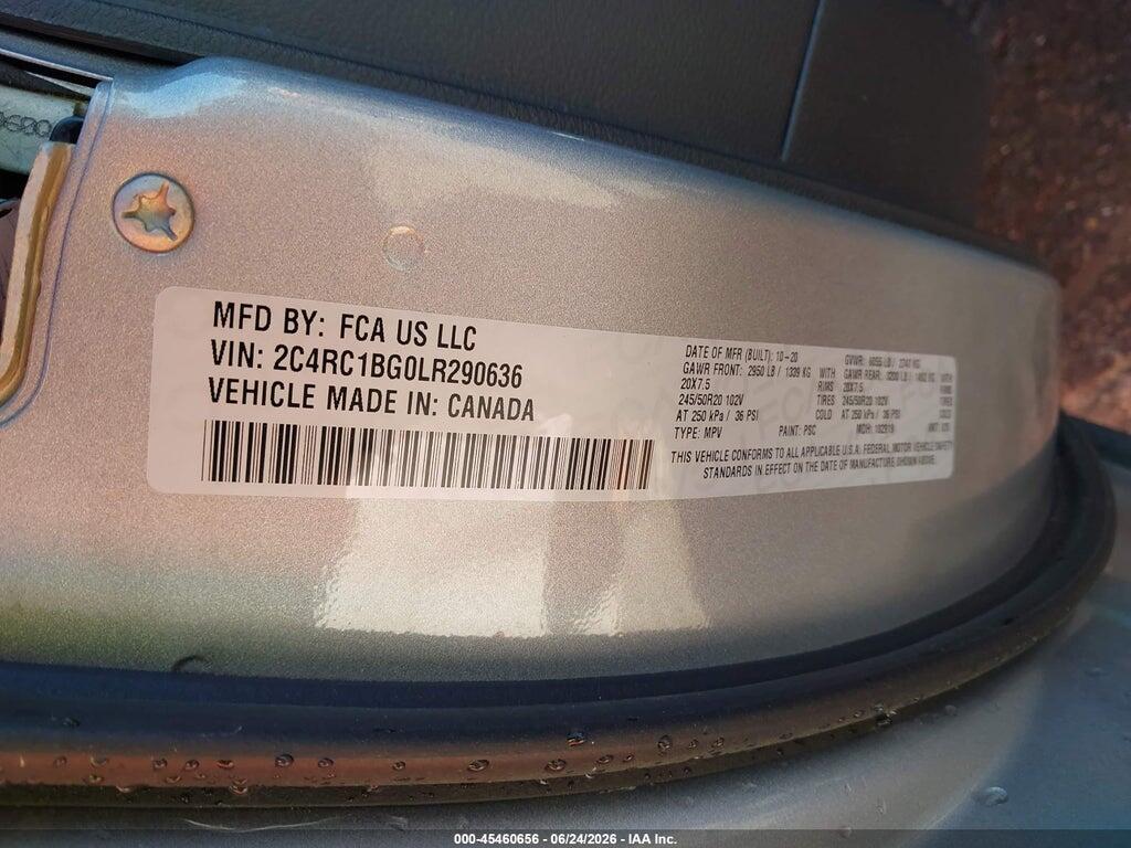 2C4RC1BG0LR290636 2020 CHRYSLER PACIFICA photo no. 9