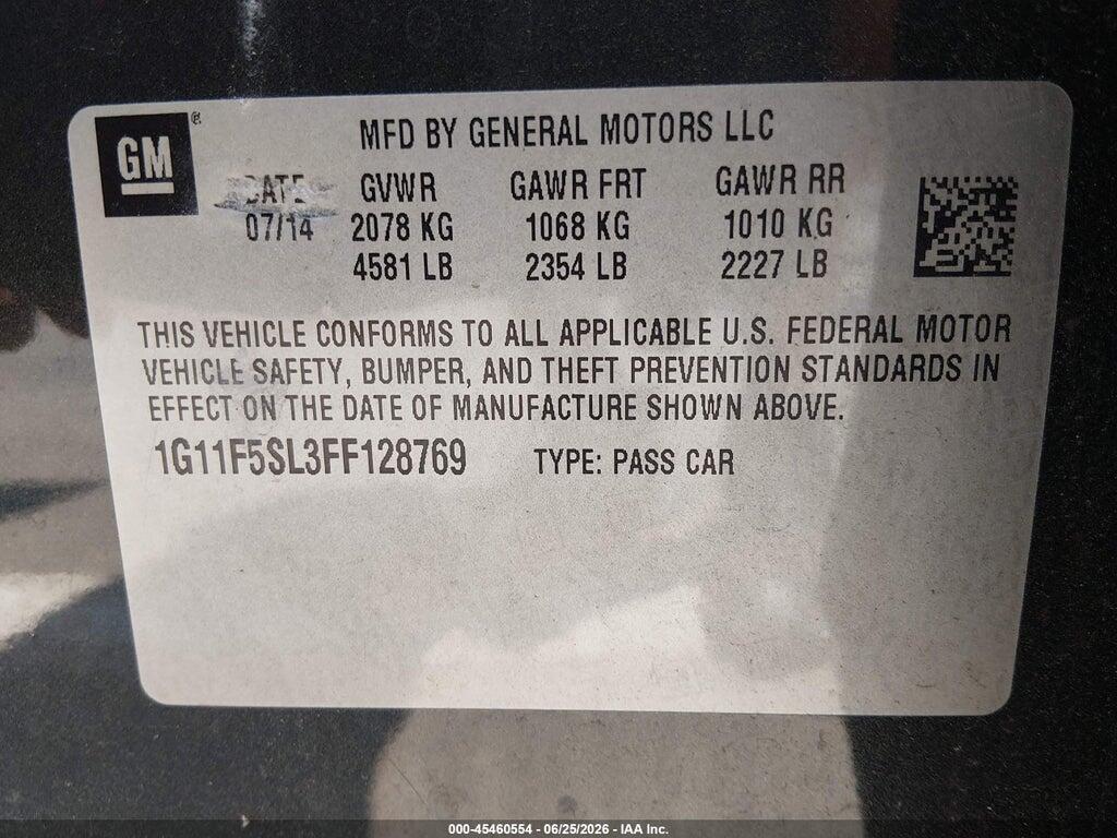 1G11F5SL3FF128769 2015 CHEVROLET MALIBU photo no. 9