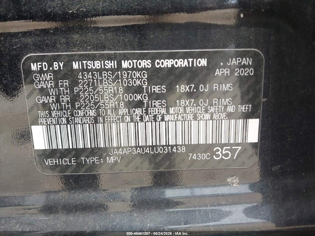 JA4AP3AU4LU031438 2020 MITSUBISHI OUTLANDER SPORT photo no. 9