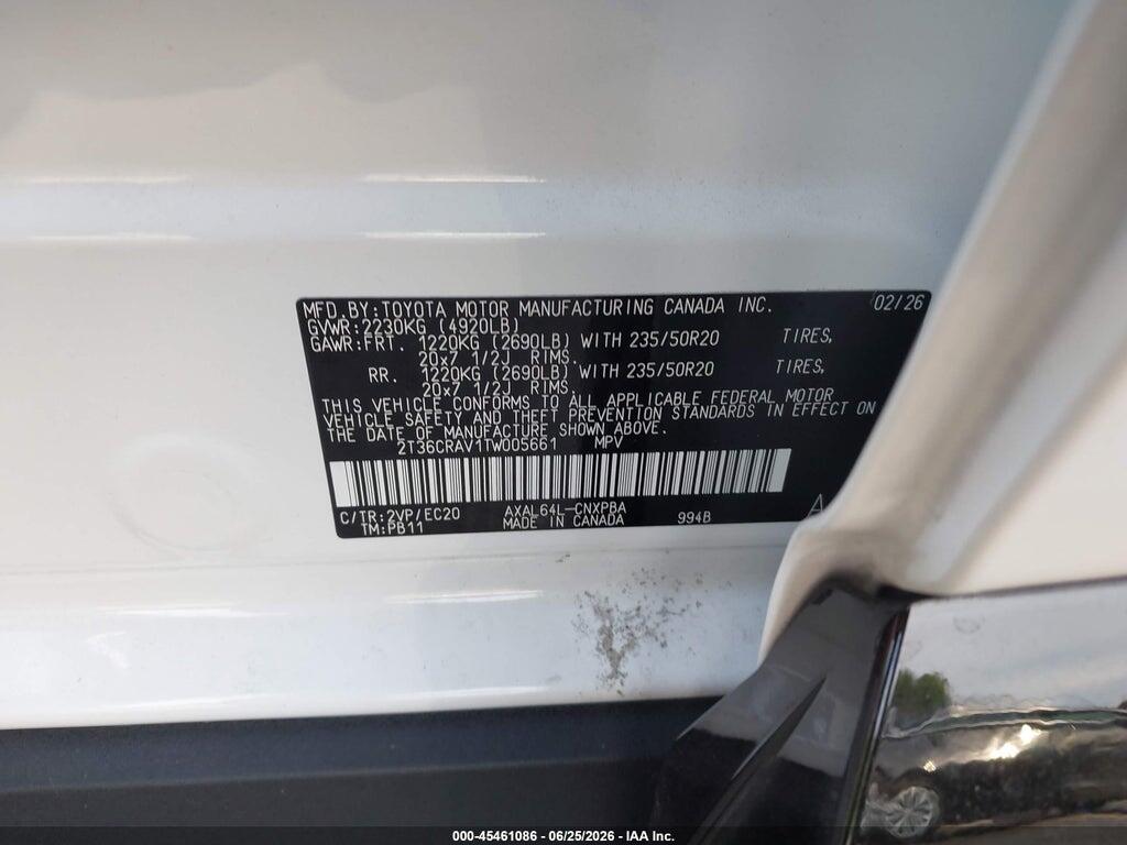 2T36CRAV1TW005661 2026 TOYOTA RAV4 photo no. 9