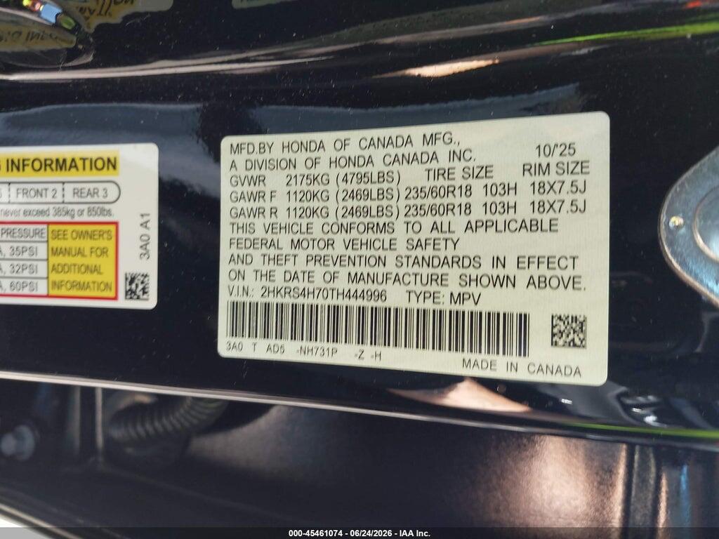 2HKRS4H70TH444996 2026 HONDA CR-V photo no. 9