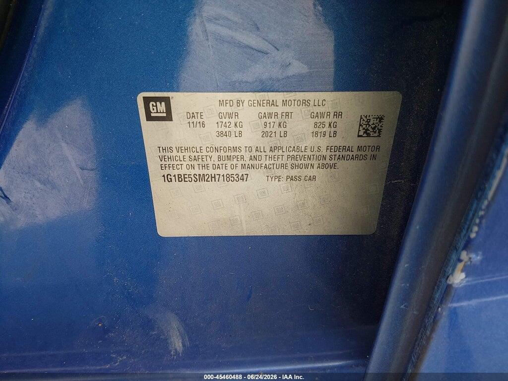 1G1BE5SM2H7185347 2017 CHEVROLET CRUZE photo no. 9