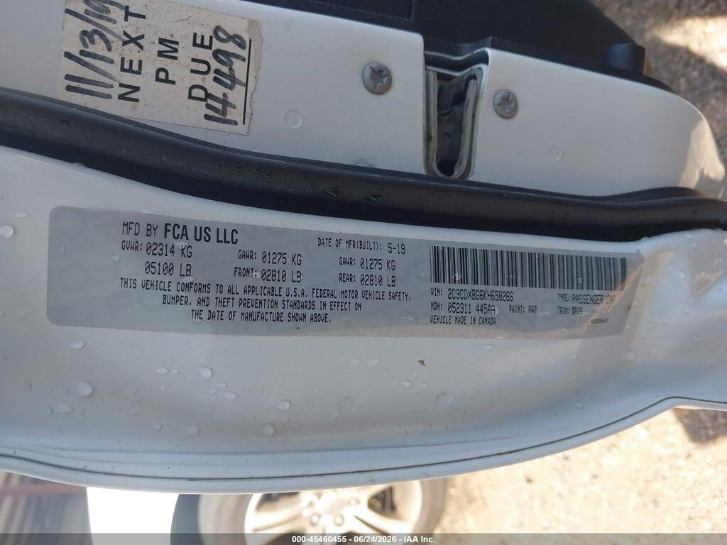 2C3CDXBG6KH658266 2019 DODGE CHARGER photo no. 9