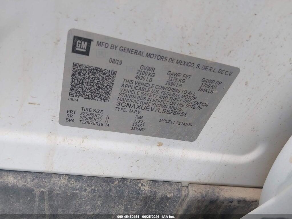 3GNAXUEV7LS526951 2020 CHEVROLET EQUINOX photo no. 9