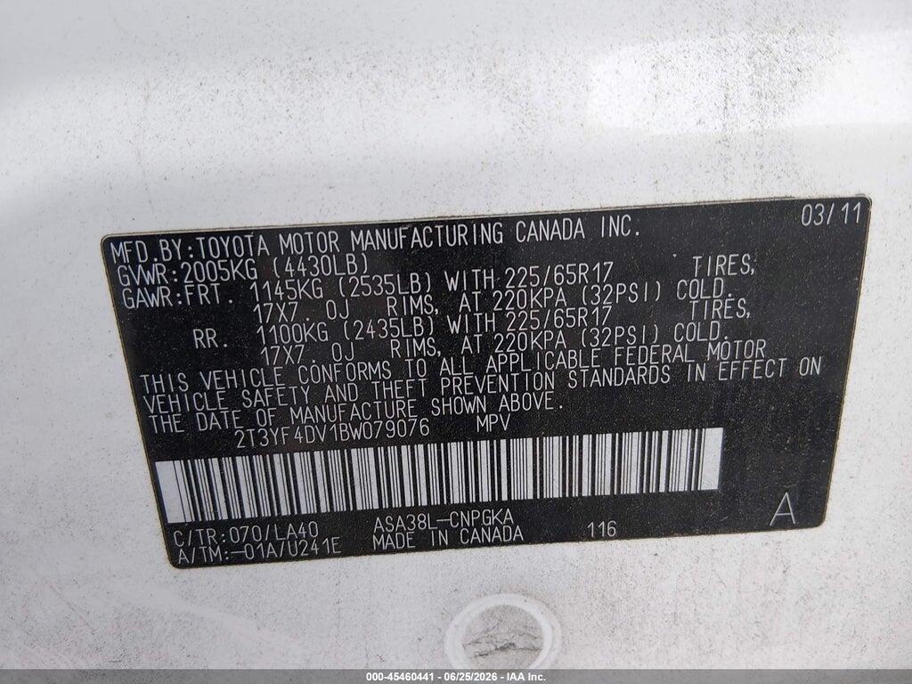 2T3YF4DV1BW079076 2011 TOYOTA RAV4 photo no. 9