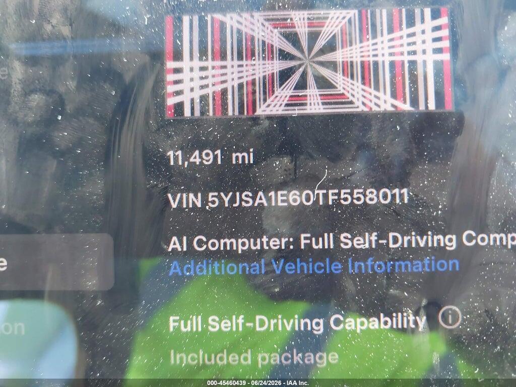 5YJSA1E60TF558011 2026 TESLA MODEL S photo no. 7