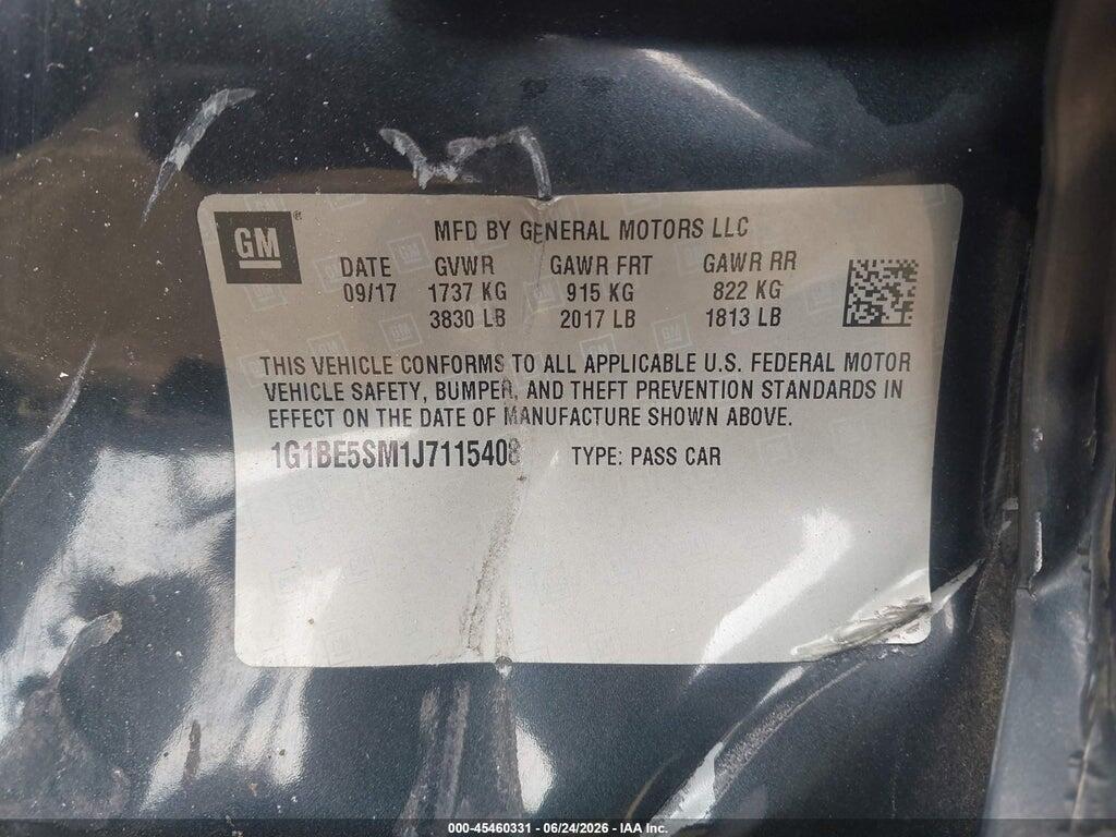 1G1BE5SM1J7115408 2018 CHEVROLET CRUZE photo no. 9