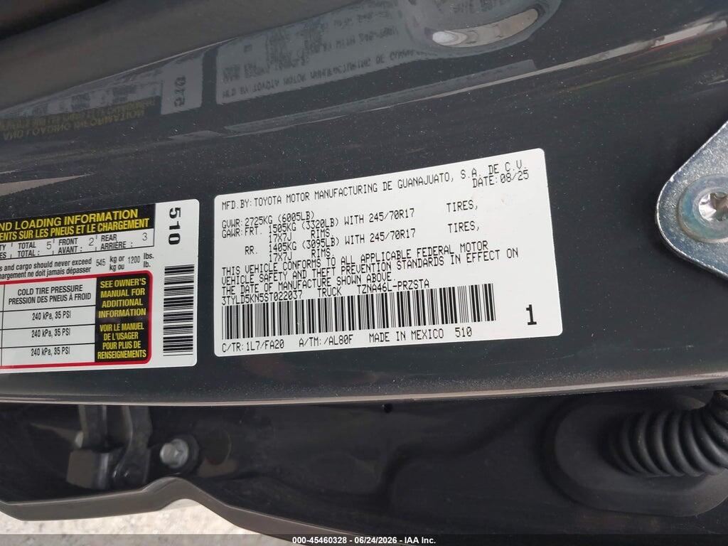 3TYLD5KN5ST022037 2025 TOYOTA TACOMA photo no. 9