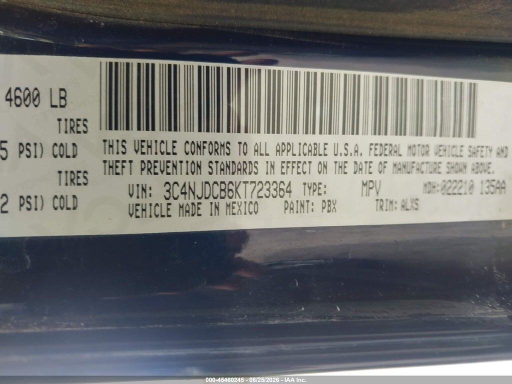 3C4NJDCB6KT723364 2019 JEEP COMPASS photo no. 9