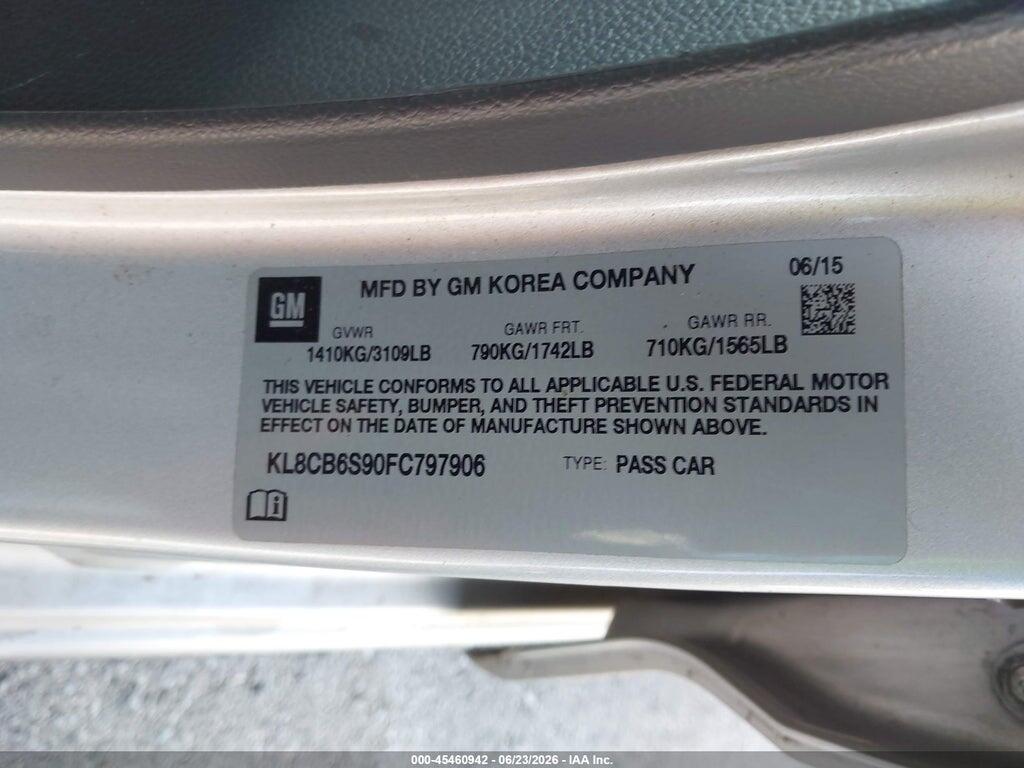 KL8CB6S90FC797906 2015 CHEVROLET SPARK photo no. 9