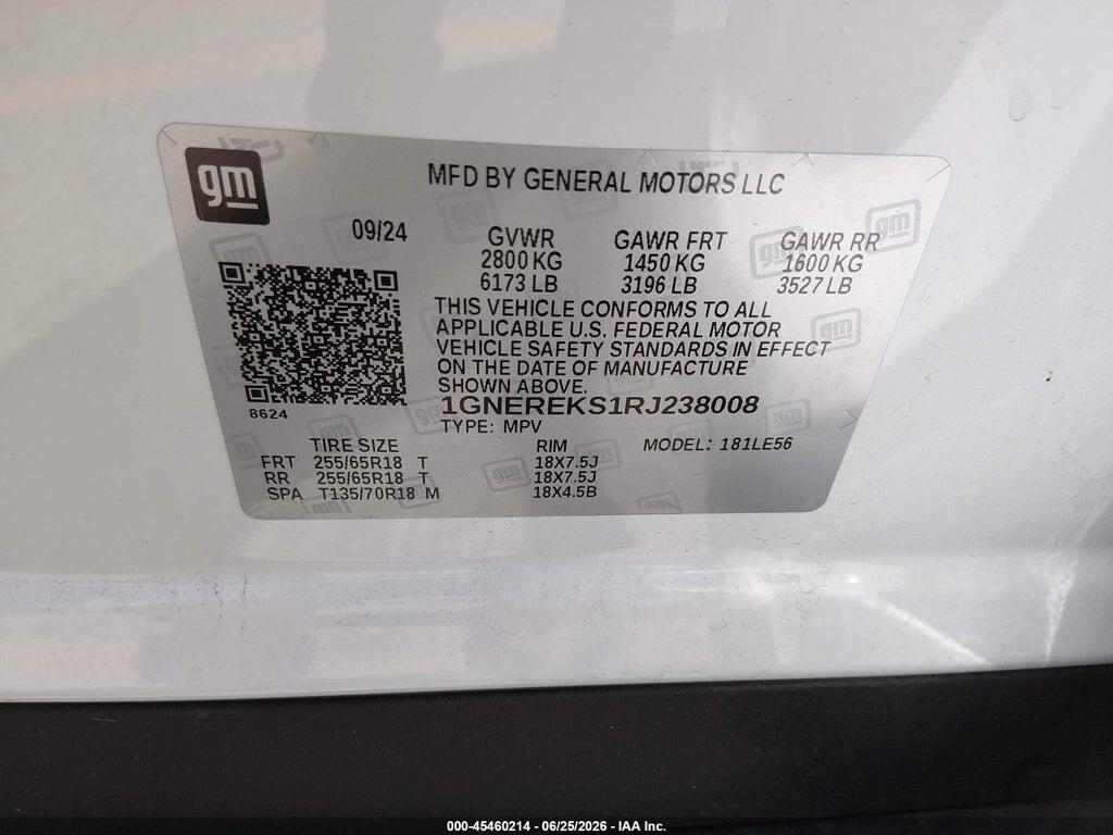 1GNEREKS1RJ238008 2024 CHEVROLET TRAVERSE photo no. 9
