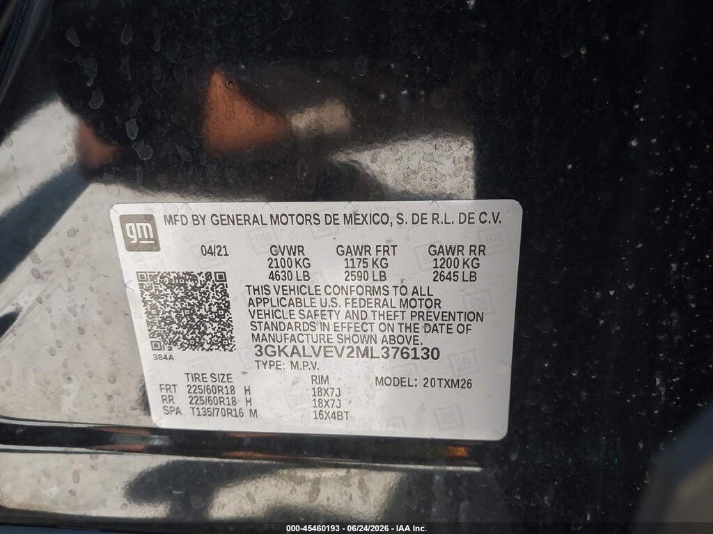 3GKALVEV2ML376130 2021 GMC TERRAIN photo no. 9