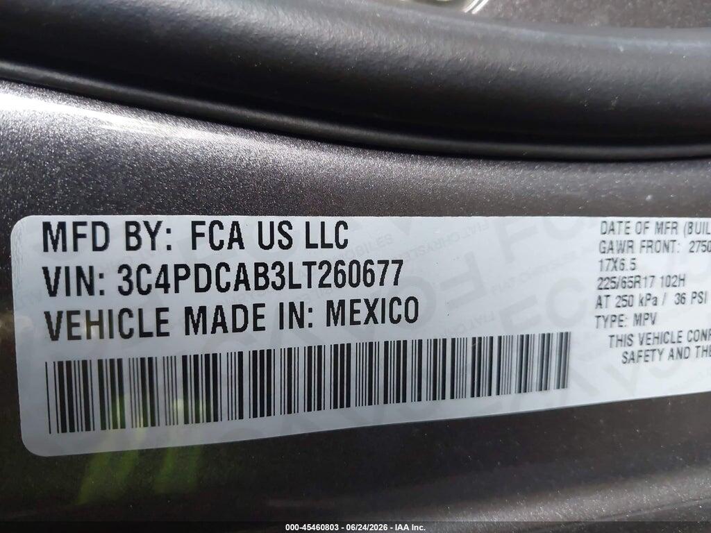 3C4PDCAB3LT260677 2020 DODGE JOURNEY photo no. 9