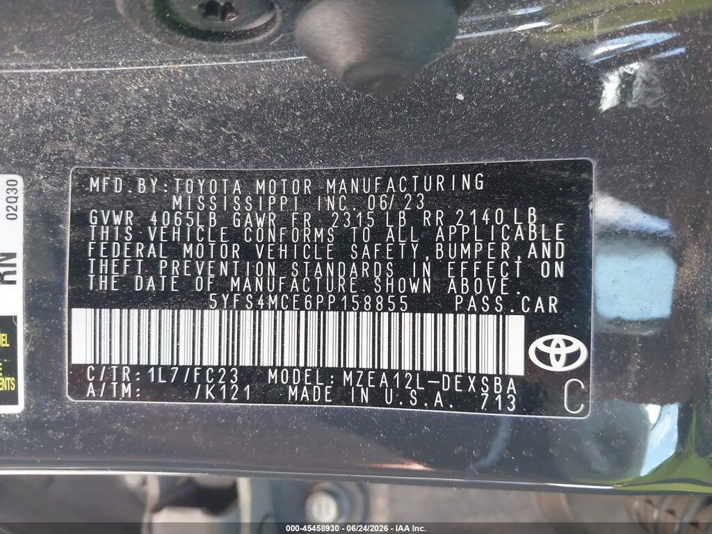 5YFS4MCE6PP158855 2023 TOYOTA COROLLA photo no. 9