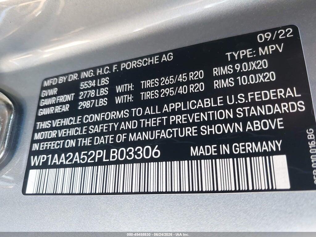 WP1AA2A52PLB03306 2023 PORSCHE MACAN photo no. 9