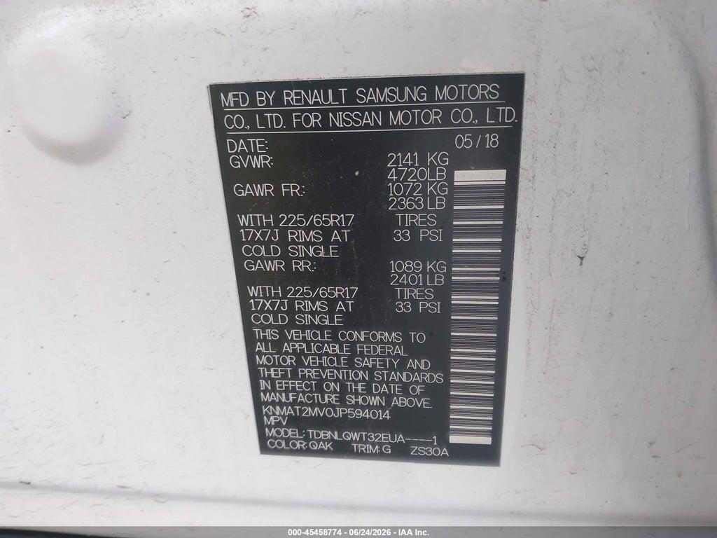 KNMAT2MV0JP594014 2018 NISSAN ROGUE photo no. 9
