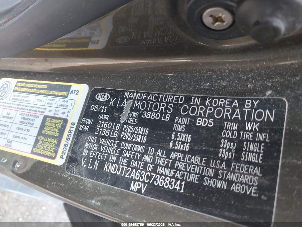 KNDJT2A63C7368341 2012 KIA SOUL photo no. 9