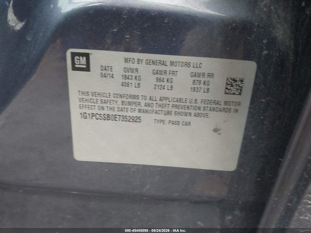 1G1PC5SB0E7352925 2014 CHEVROLET CRUZE photo no. 9