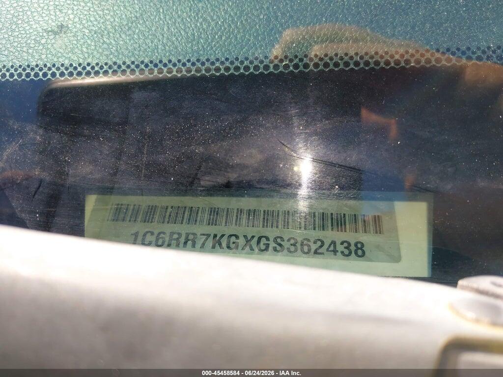 1C6RR7KGXGS362438 2016 RAM 1500 photo no. 9