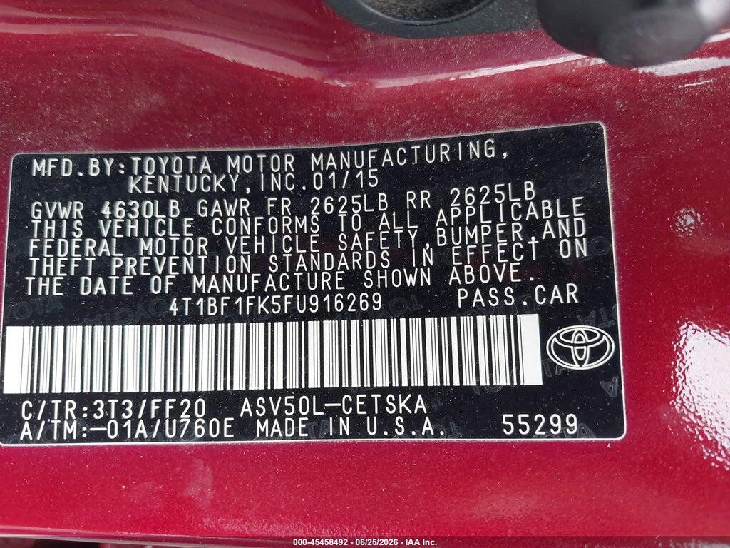 4T1BF1FK5FU916269 2015 TOYOTA CAMRY photo no. 9