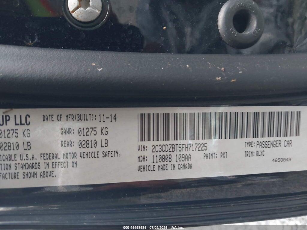 2C3CDZBT5FH717225 2015 DODGE CHALLENGER photo no. 9