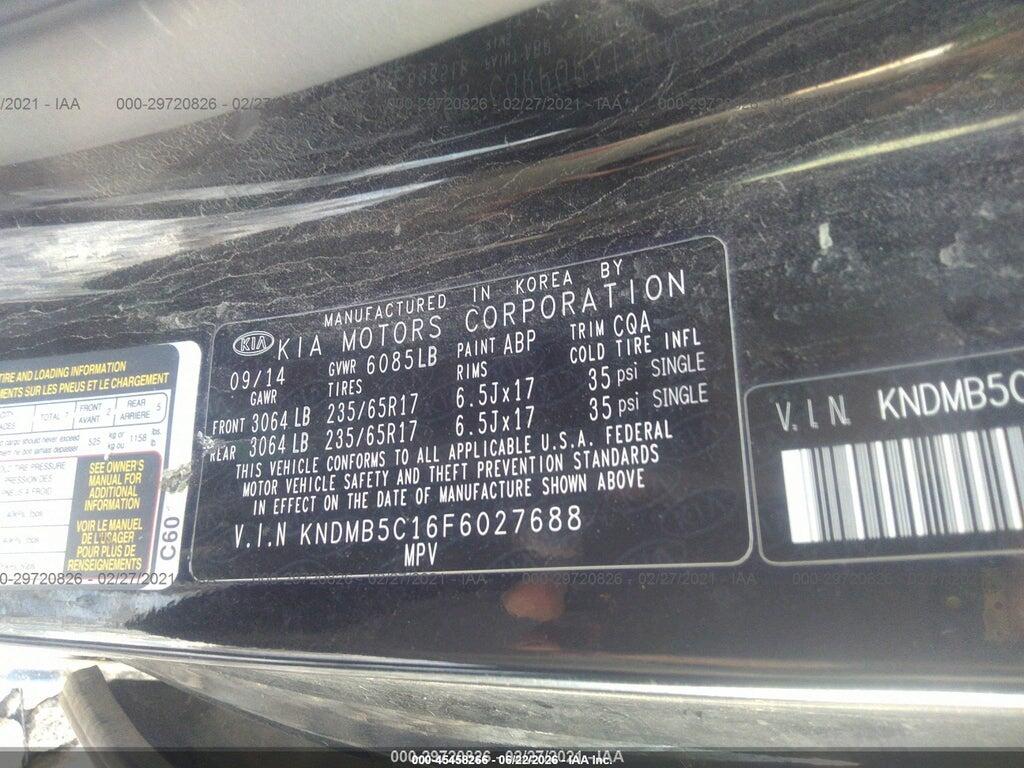 KNDMB5C16F6027688 2015 KIA SEDONA photo no. 9