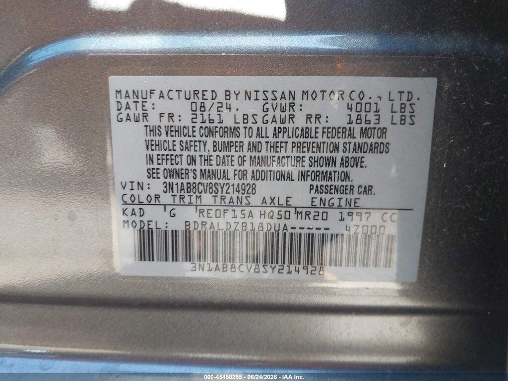 3N1AB8CV8SY214928 2025 NISSAN SENTRA photo no. 9