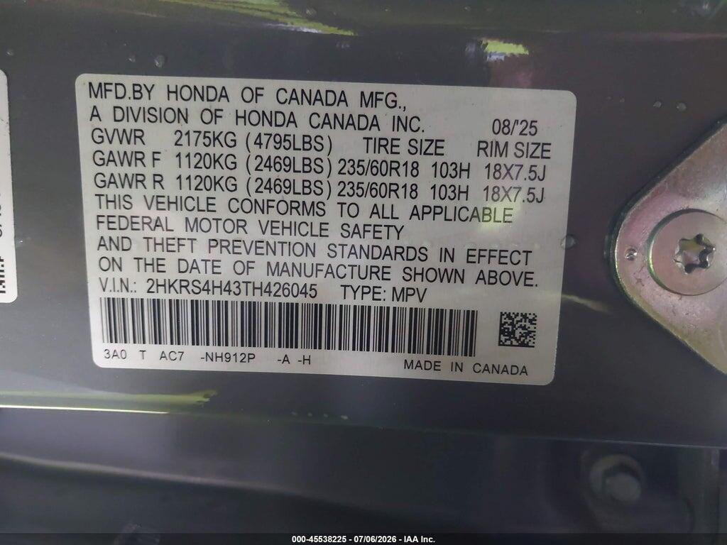 2HKRS4H43TH426045 2026 HONDA CR-V photo no. 9