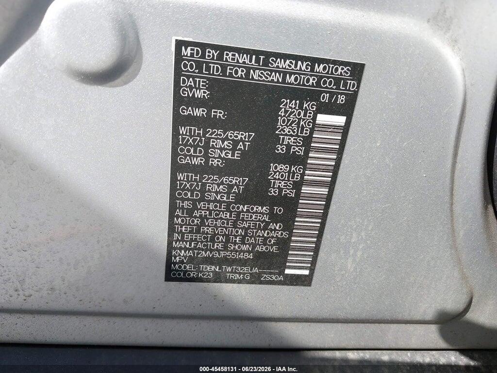 KNMAT2MV9JP551484 2018 NISSAN ROGUE photo no. 9
