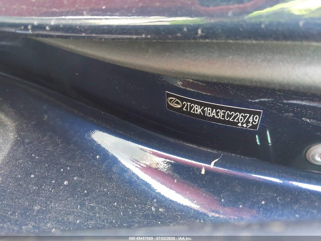 2T2BK1BA3EC226749 2014 LEXUS RX 350 photo no. 9