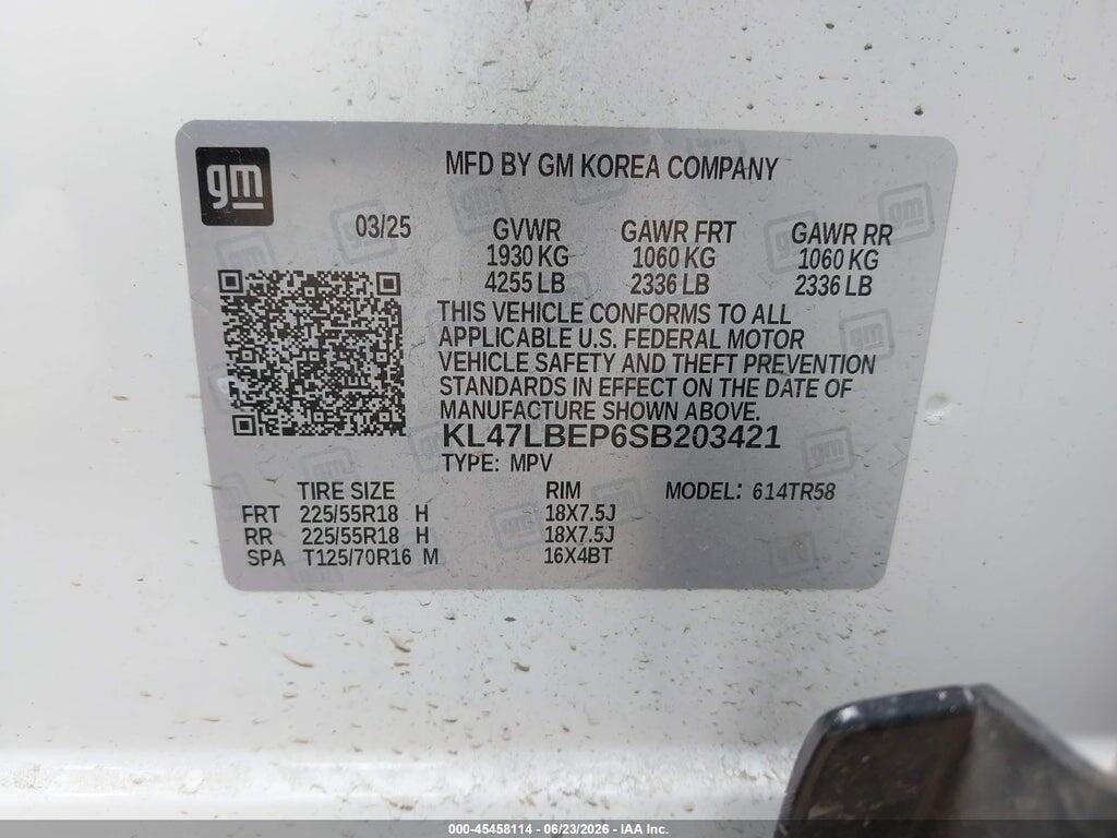 KL47LBEP6SB203421 2025 BUICK ENVISTA photo no. 9