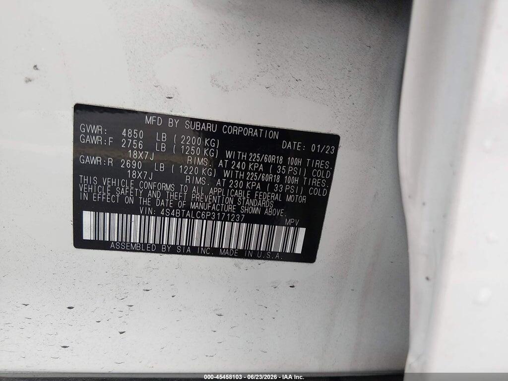 4S4BTALC6P3171237 2023 SUBARU OUTBACK photo no. 9