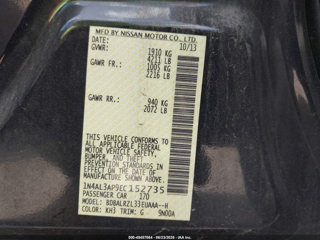 1N4AL3AP9EC152735 2014 NISSAN ALTIMA photo no. 9
