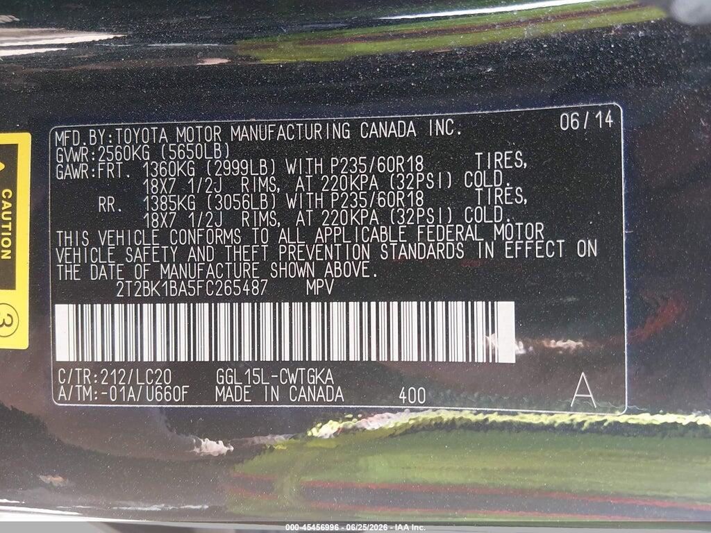 2T2BK1BA5FC265487 2015 LEXUS RX 350 photo no. 9