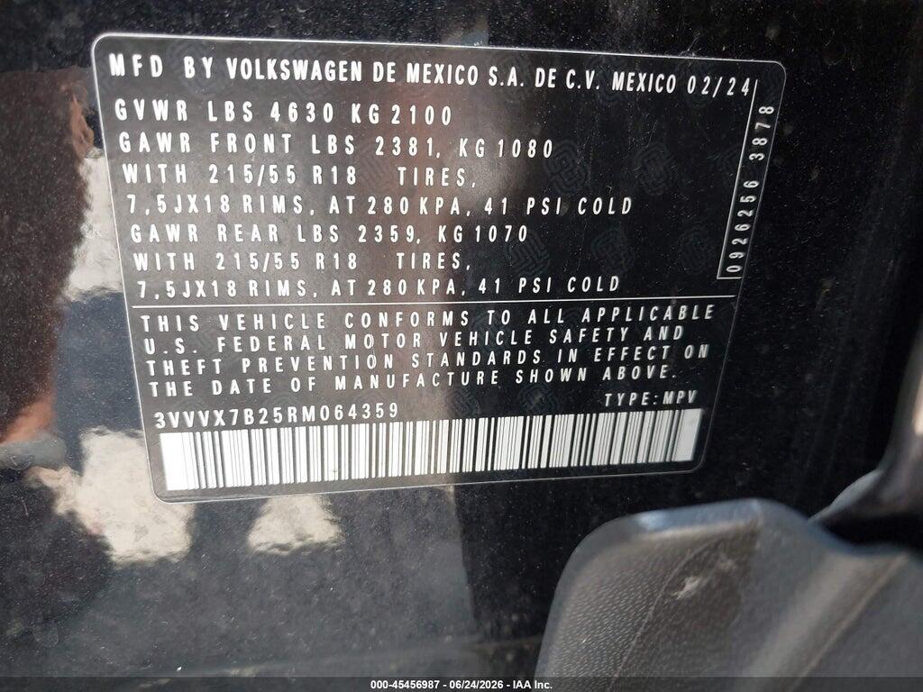 3VVVX7B25RM064359 2024 VOLKSWAGEN TAOS photo no. 9
