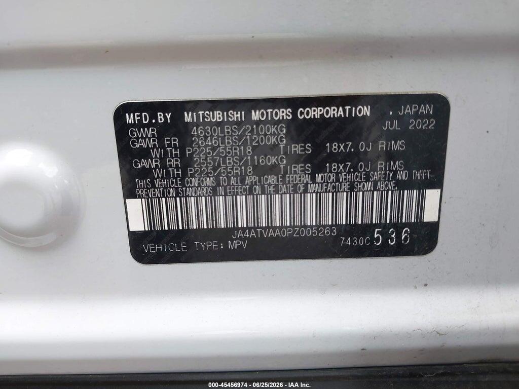 JA4ATVAA0PZ005263 2023 MITSUBISHI ECLIPSE CROSS photo no. 9