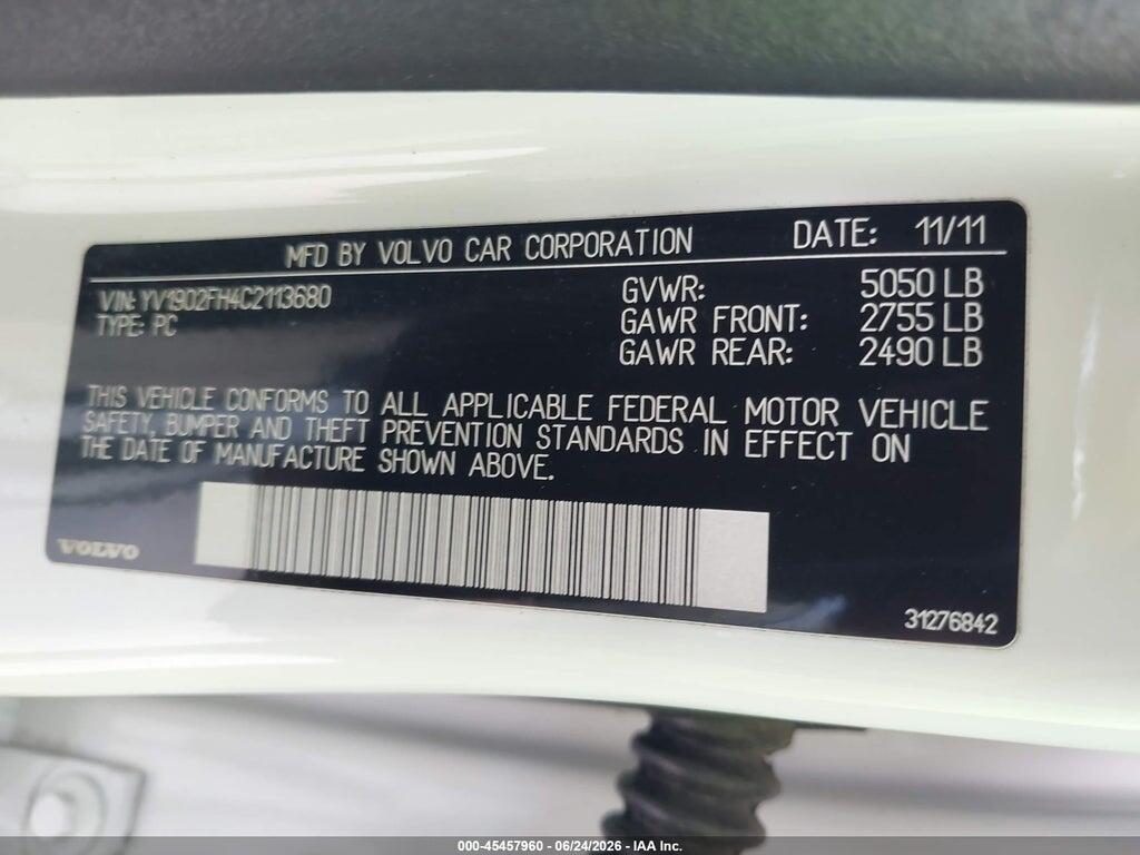 YV1902FH4C2113680 2012 VOLVO S60 photo no. 9